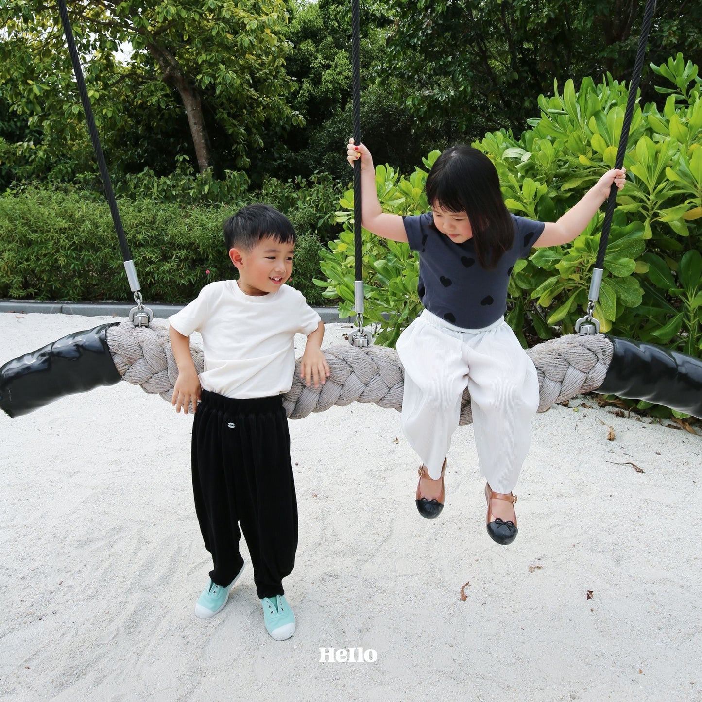 Kids Pleats Play Pants - Black