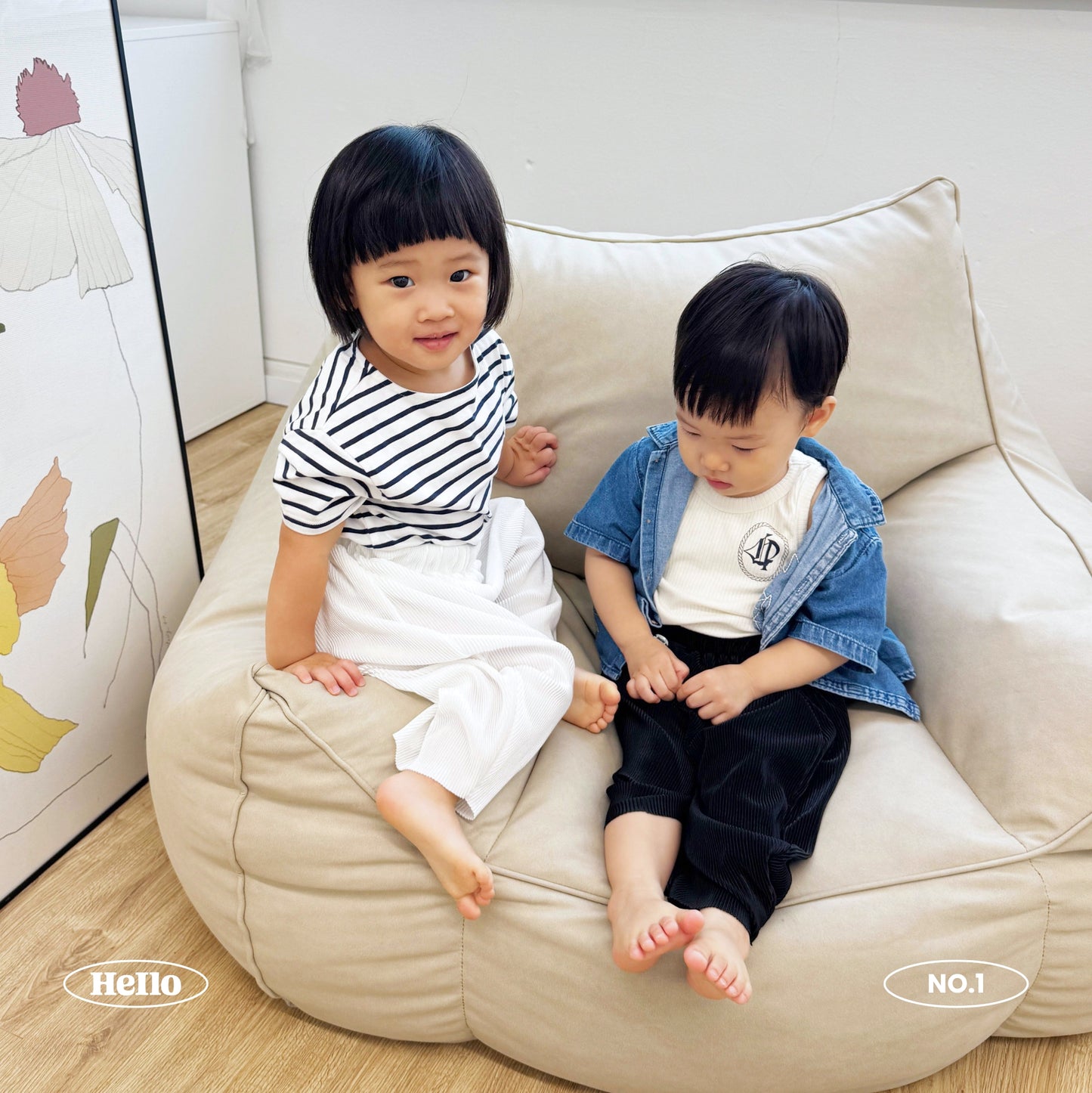 Kids Pleats Play Pants - White