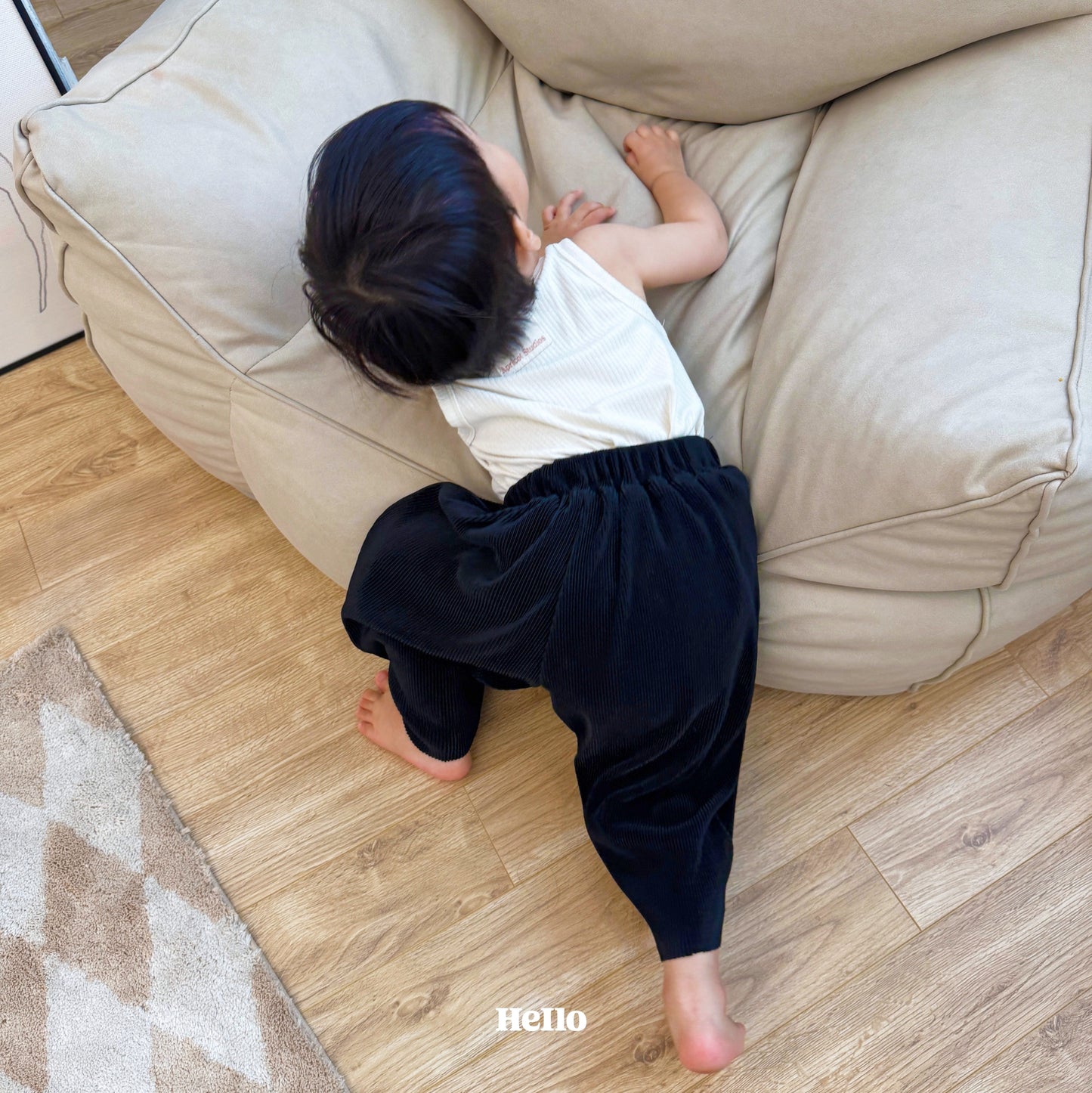 Kids Pleats Play Pants - Black