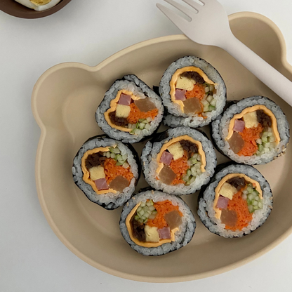 (2P) Little Bear Tableware Set – Kids Plate & Bowl for Everyday Meals