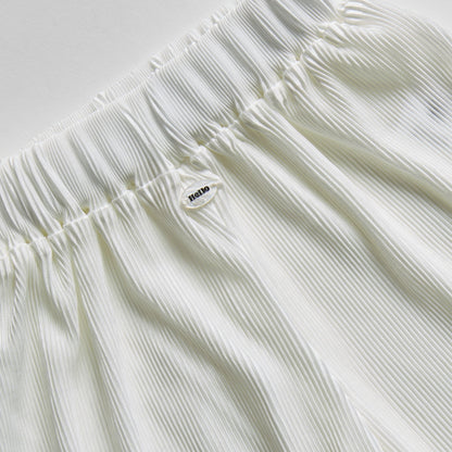 Kids Pleats Play Pants - White