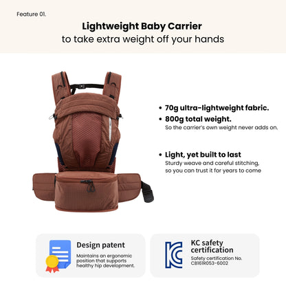 NUBE Backpack Baby Carrier – Brown
