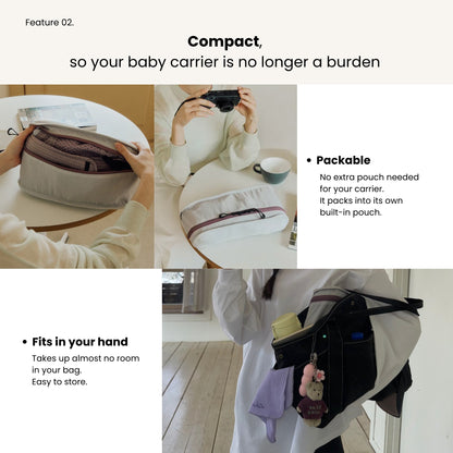 NUBE Dual Fit Packable Baby Carrier - Violet