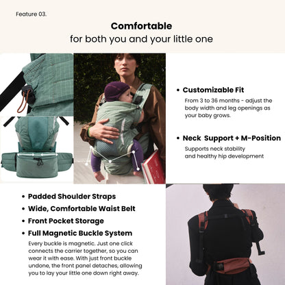 NUBE Backpack Baby Carrier – Brown