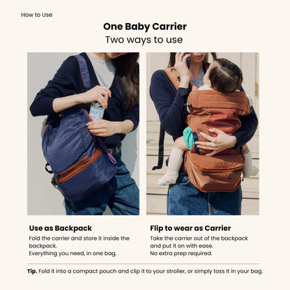 NUBE Backpack Baby Carrier – Brown