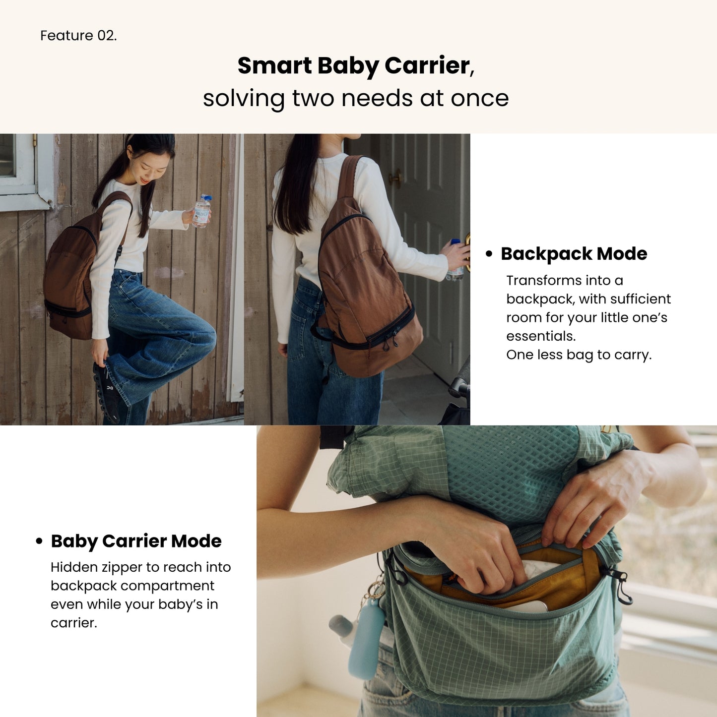 NUBE Backpack Baby Carrier – Black