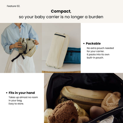 NUBE Dual Fit Packable Baby Carrier - Khaki