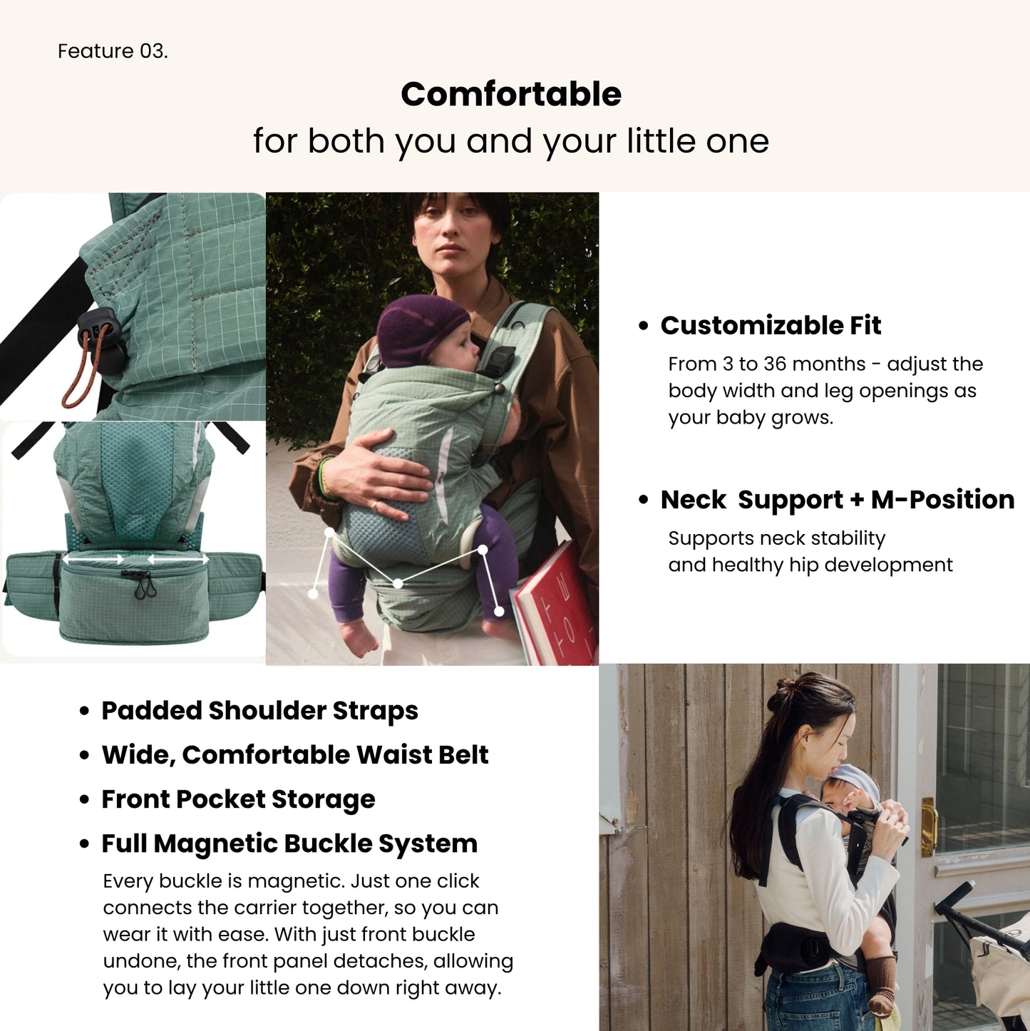 NUBE Backpack Baby Carrier – Black