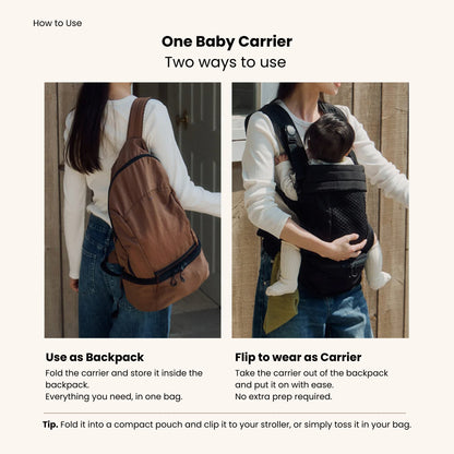 NUBE Backpack Baby Carrier – Black