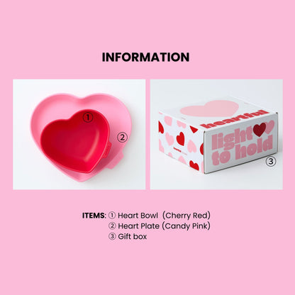 (2P) Heart Tableware Gift Set