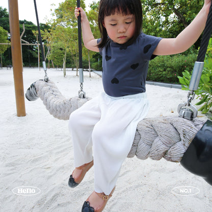 Kids Pleats Play Pants - White