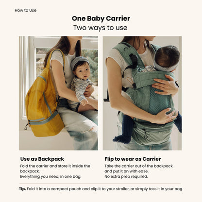 NUBE Backpack Baby Carrier – Mint