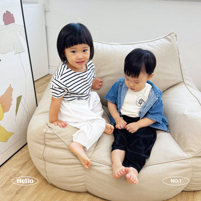 Kids Pleats Play Pants - White