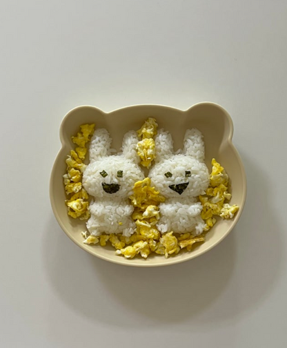 (2P) Little Bear Tableware Set – Kids Plate & Bowl for Everyday Meals